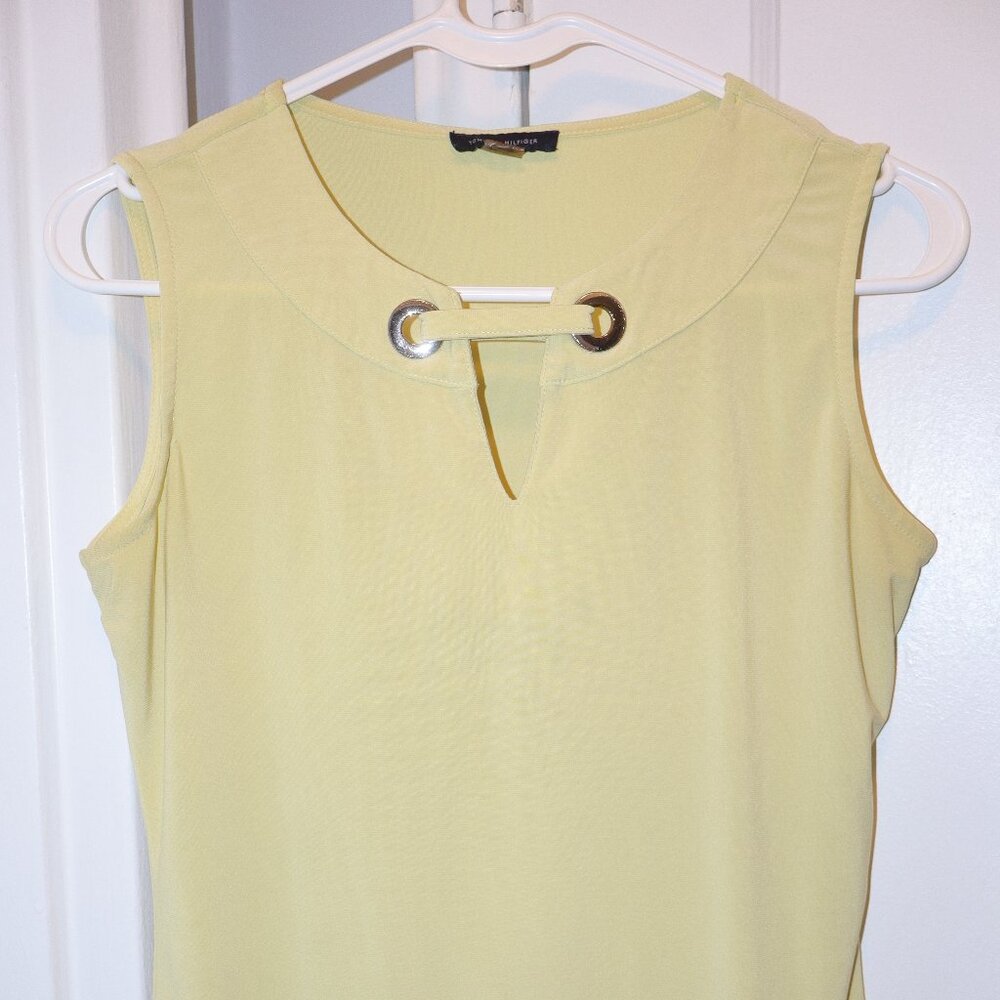 Tommy Hilfiger Yellow Keyhole Sleeveless Top